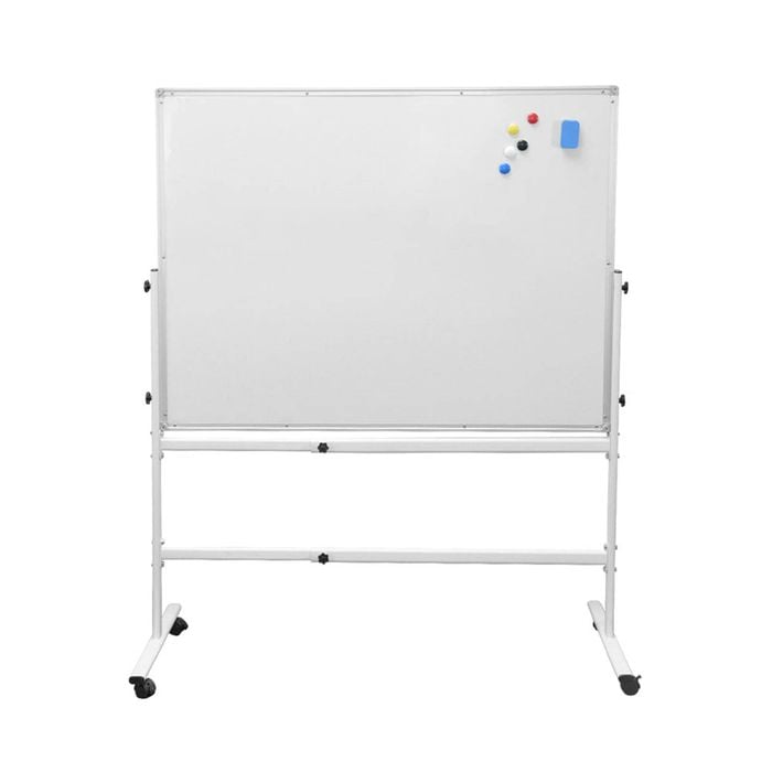 Double-Sided Mobile Whiteboard 140-180cm Height Adjustable