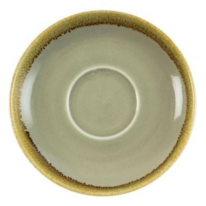 Olympia Cappuccino Saucer Kiln Moss 160mm 6 Pack Coffee Shop Tableware