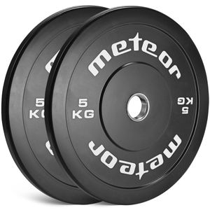 METEOR 5kgx2 Bumper Weight Plates for Olympic Barbells