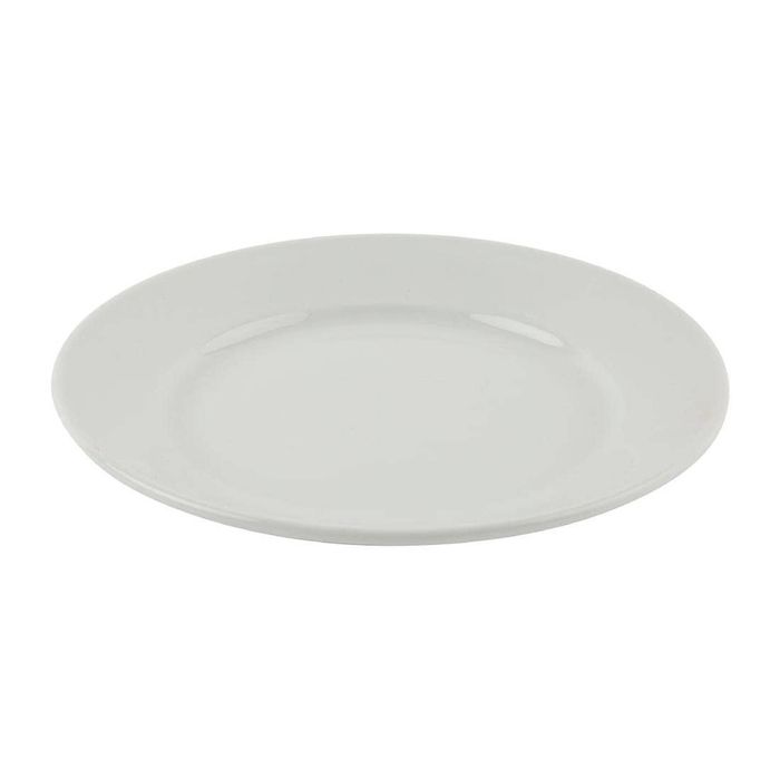 Olympia Wide Rimmed Plates Athena 12 Pack 203mm Commercial Tableware