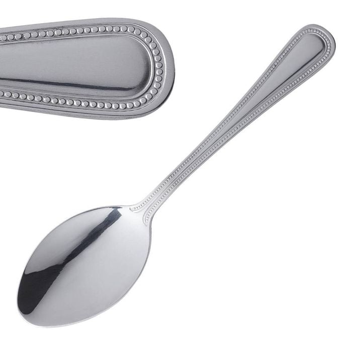 Olympia Service Spoon Bead 12 Pack Stainless Steel Catering Cutlery