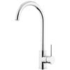 Foreno Chrome E-Steel Cold Start Minimal Gooseneck Sink Mixer