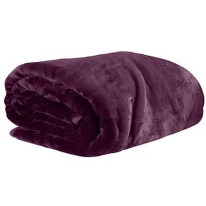 Laura Hill 3m x 3m XL Faux Mink Blanket Double-Sided Soft Plush Bed Oversized Throw Rug Purple