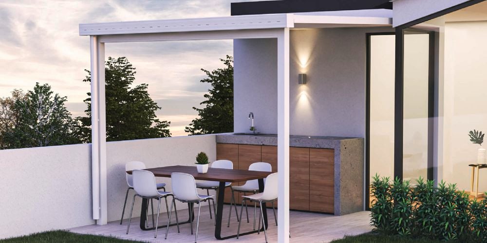 Absco Structures 3.00 x 3.00 x 2.40m/3.00m Singature Insulated Single Patio - Model: SMADPATIO3030 Item: 0477241