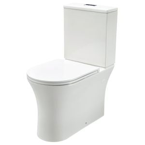 Mondella Signature White Rimless Back to Wall Toilet Suite WELS 4 Star 4.5L/Full