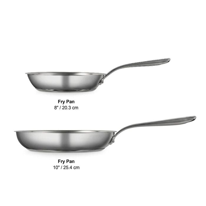 Tramontina Tempo Stainless Steel 2 Piece Frying Pan Set 20cm & 25cm