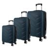 3pc Pierre Cardin Hard-Shell Suitcase Cabin Travel Luggage Set Teal