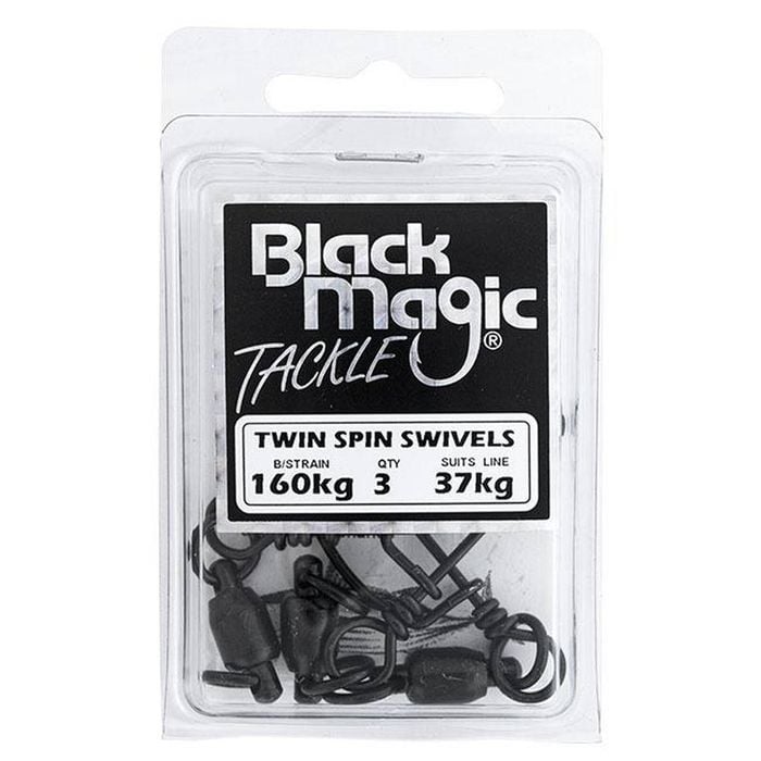 Black Magic Twin Spin Ball Bearing Fishing Swivel 37kg (160kg Breaking Strain)