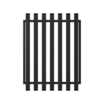 RapidFence 900 x 1200mm Black Blade Picket Gate