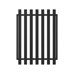 RapidFence 900 x 1200mm Black Classic Picket Gate