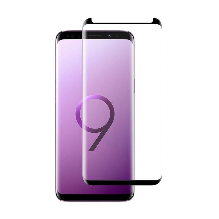 Nuglas Screen Protector 3d Full Cover Tempered Glass Curved Edge Galaxy S9 Plus Black