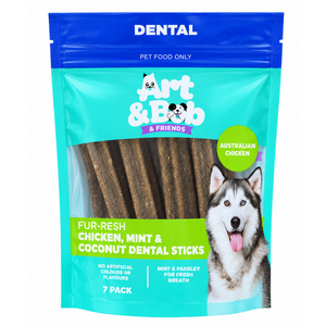 Art & Bob Chicken Mint & Coconut Dental Sticks - 7 Pack