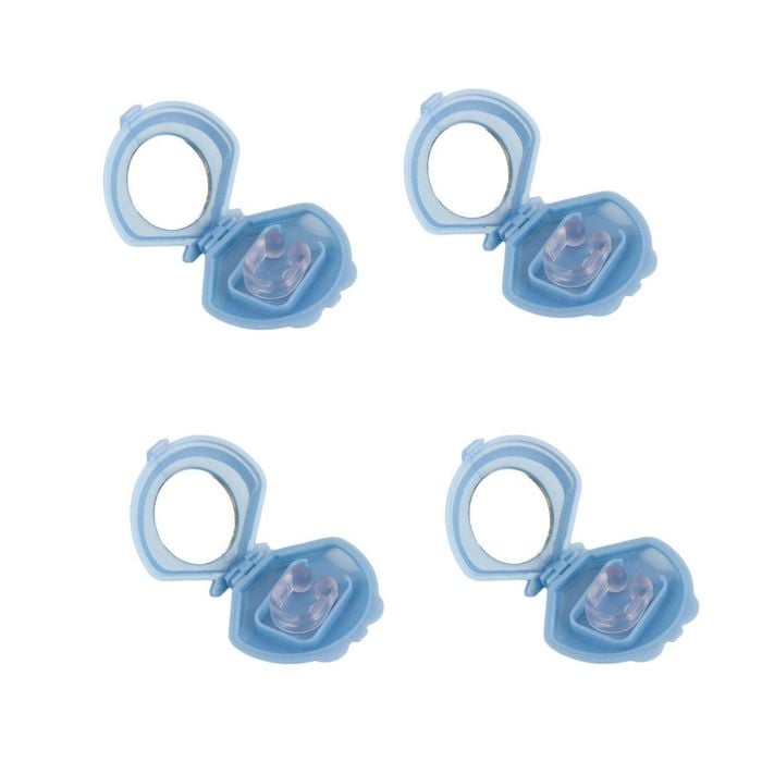4x Anti Snoring Aid Nose Clips - Silicone Sleeping And Breathing Device