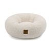 Charlie's  Teddy Fleece Round Calming Dog Bed - Cream - Medium