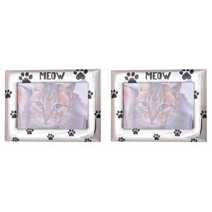 2PK Gibson Gifts Meow Frame Home/Living Room Decor 6x4cm