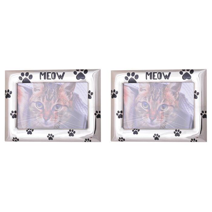 2PK Gibson Gifts Meow Frame Home/Living Room Decor 6x4cm