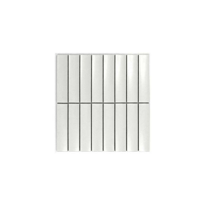 Johnson Tiles 284 x 296mm White Satin Arc Wall Tile