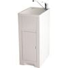 Milena 35L Poly Skinny Mini Laundry Trough And LH Door Poly Cabinet