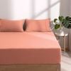 Dreamaker Superfine Washed Microfibre Combo Fitted Sheet Set Pink Clay Double Bed