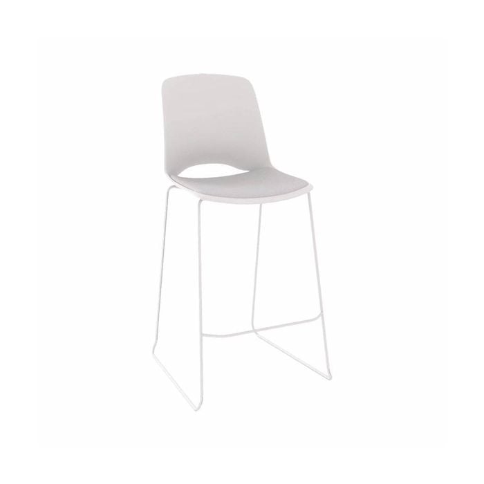 Olg Vista Rise Bar Stool White Shell Upholstered Seat Only
