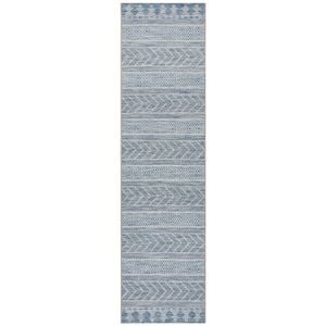 The Rug Connection Deck 5505 Blue 400x80cm - Large Runner Pet Friendly Outdoor Rug