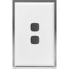 HPM Excel 2 Gang Coverplate White