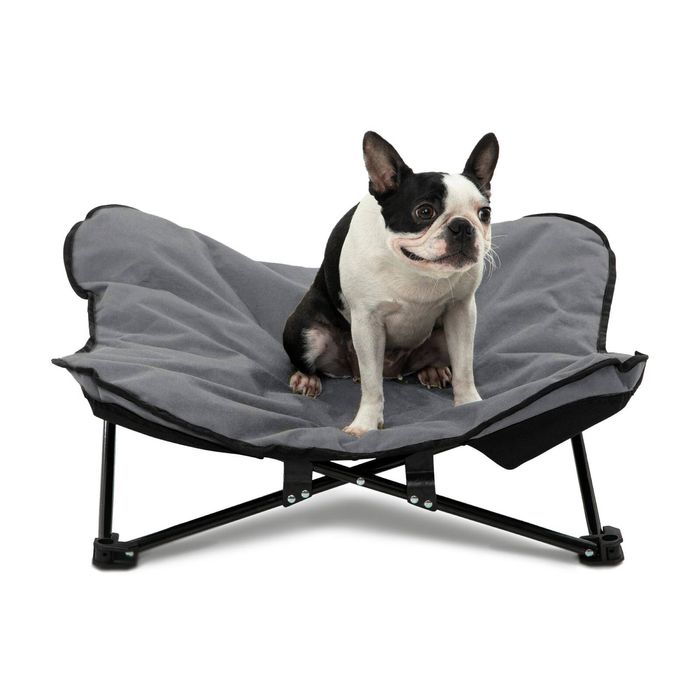 Charlie's Foldable Elevated Dog Bed Grey - Medium