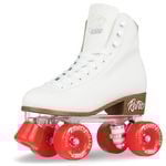 Crazy Skates RETRO Size Adjustable Roller Skates - White