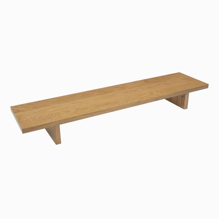 Desky Minimal Monitor Stand - White Oak Hardwood