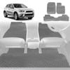 6D Diamond Car Floor Mats for Mitsubishi Outlander 2006-2012-Full Set-Grey-Outback GT