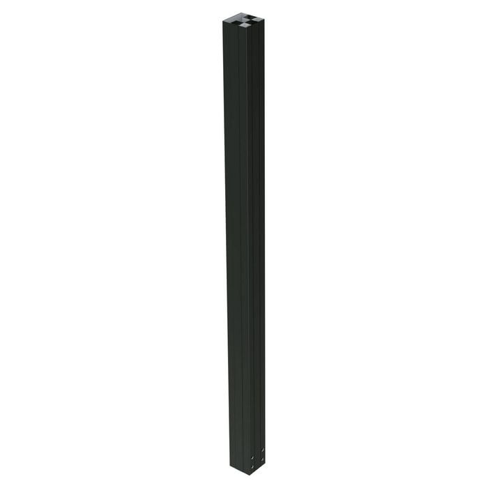 ProtectorAl 1200 x 65 x 65mm Black Satin Aluminium 3 Way Post