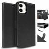 Tough On for Apple iPhone 11/iPhone XR Case Magnetic Fine Detachable Leather Black