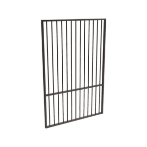 ProtectorAl 0800 - 1200 x 1800 mm Black Aluminium Pool Gate Flat Top with Mid Rail