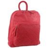 Pierre Cardin Wos Woven Soft Leather Backpack  Travel Designer Red