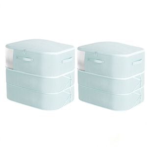 Catzon 2pack Compression Storage Bags 6 Layer Washable Bedding Blanket Organizer-blue