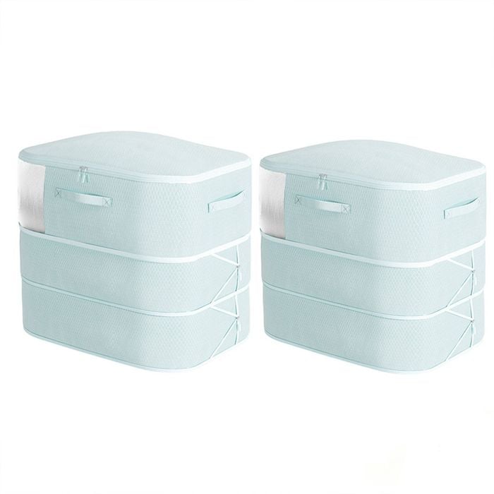 Catzon 2pack Compression Storage Bags 6 Layer Washable Bedding Blanket Organizer-blue