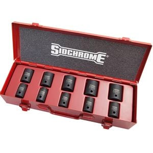 Sidchrome 1/2" Drive Metric Impact Socket Set - 10 Piece