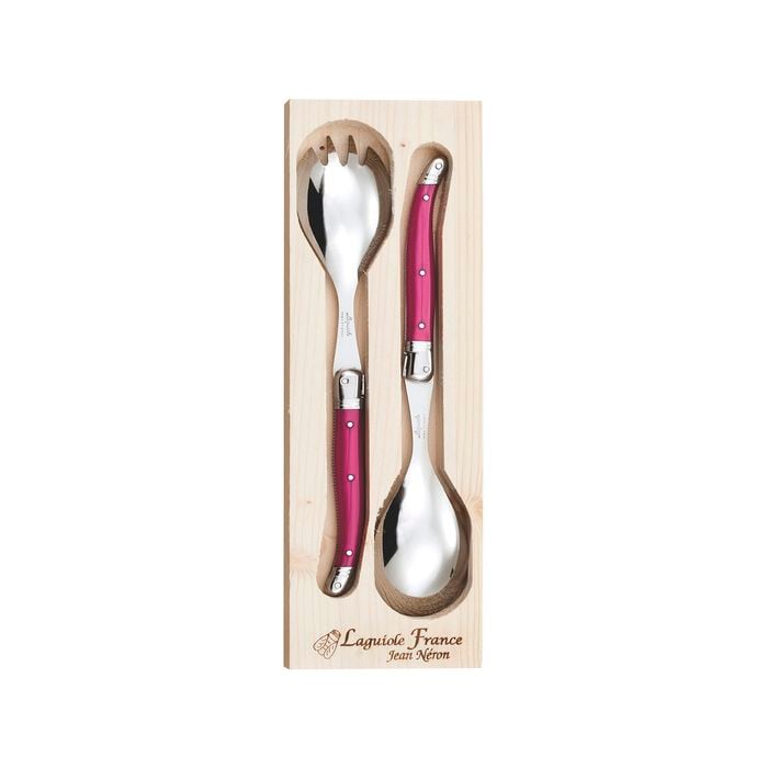 Laguiole Jean Neron Salad Server Set - Purple
