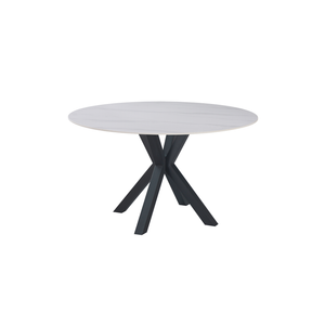 Elegant Collections Black Miles Marble Dining Table