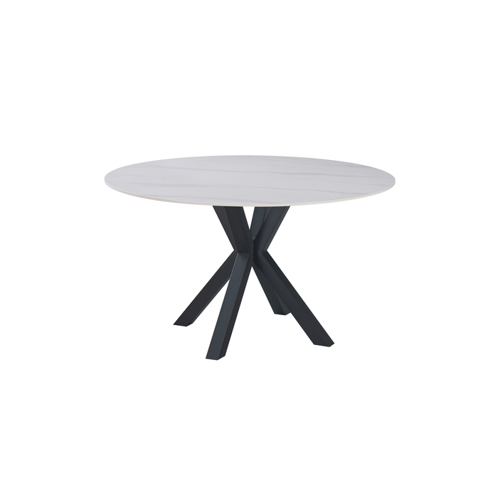 Elegant Collections Black Miles Marble Dining Table