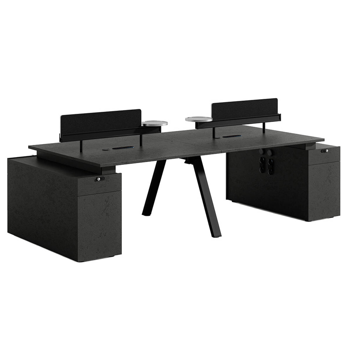 Modern Office Furniture Dolan 4 Seater Workstation 2.4mx2.8mx0.75m ...