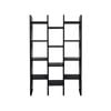 Roomlane Stockholm 3 Column Bookshelf Mango Wood In Black Wirebrush Finish