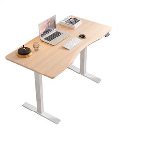 Auslittle Ergo Edge  Single Motor Electric Sit Stand Desk 1400x730 Whiteoak