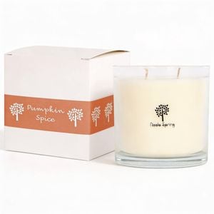 Nicola Spring 400g Soy Wax Scented Candle - Pumpkin Spice - 45 Hour Burn Time Relaxation Aromatherapy Gift Ready Jar Candle