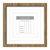 Frankie & Me Window Wooden Multi-Mat Square Photo Frame Home Decor 32.5cm Oak