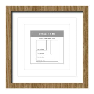 Frankie & Me Window Wooden Multi-Mat Square Photo Frame Home Decor 32.5cm Oak