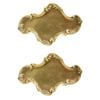 2PK LVD Resin Vintage Moroccan Trinket Tray Display Dish 23.5x15.5cm Gold