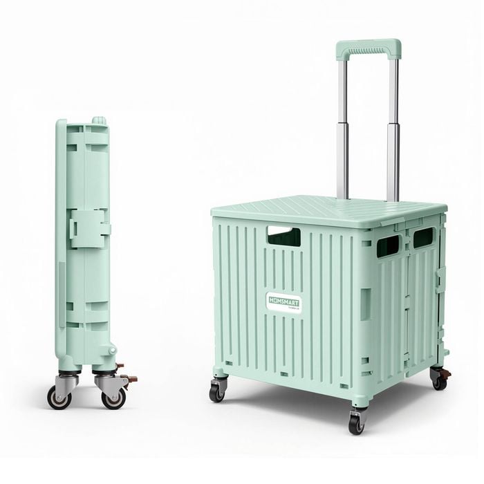 Viviendo Foldable Shopping Trolley, 65L Collapsible Utility Cart
