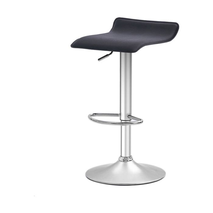 2pc Urban Style Craig Bar Stool Set Gas Lift Chair Furniture Chrome Black