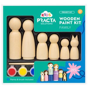 Practa Kids Wooden Doll Family Kit